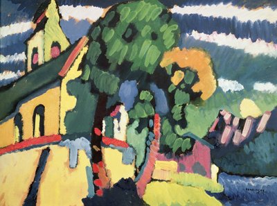 Bavarian Landscape with a Church by Wassily Kandinsky